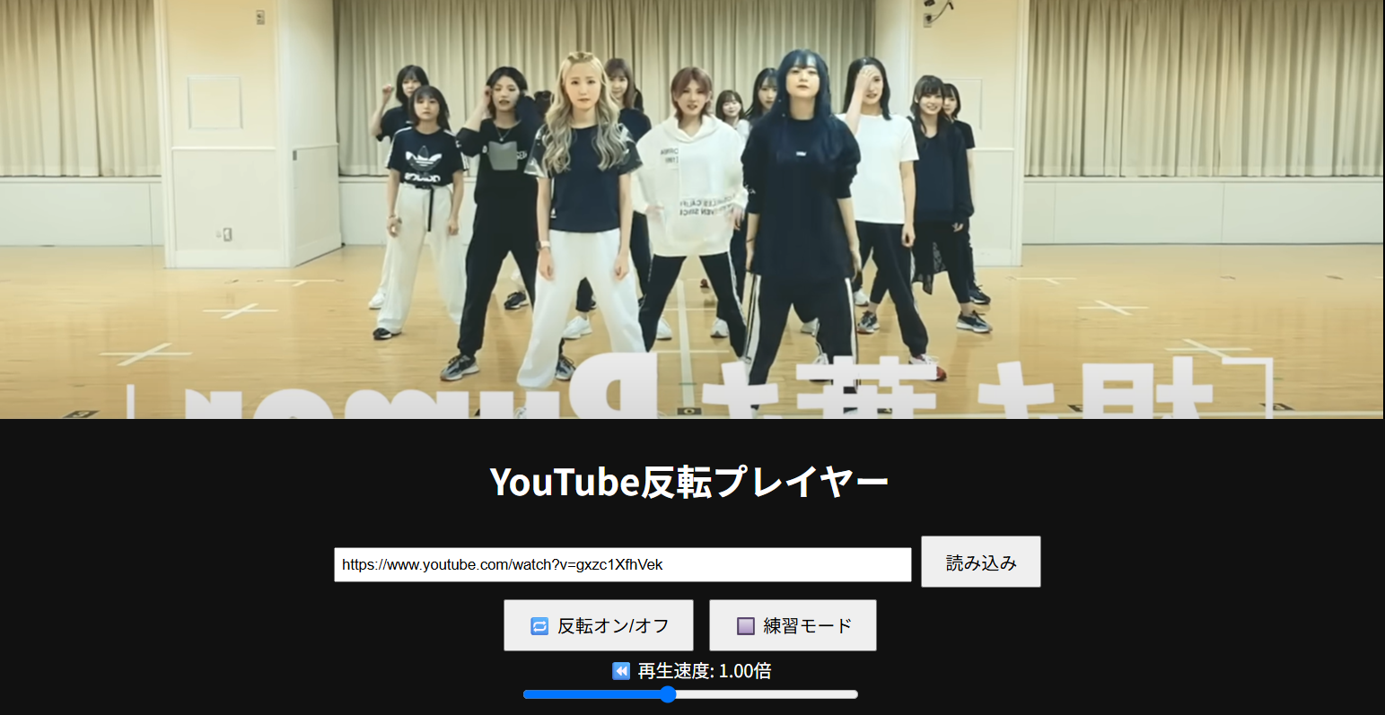 Youtube反転プレイヤー